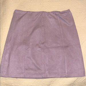 Lavender High Waist Mini Skirt